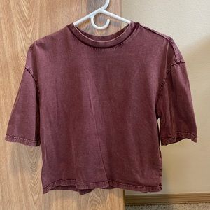 Small Red BP cropped Tee
